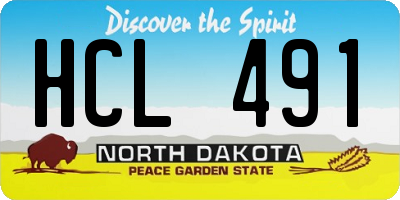 ND license plate HCL491