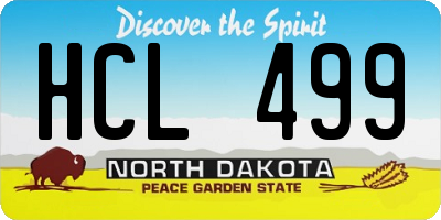 ND license plate HCL499