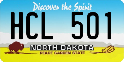 ND license plate HCL501