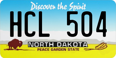 ND license plate HCL504