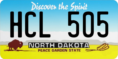 ND license plate HCL505