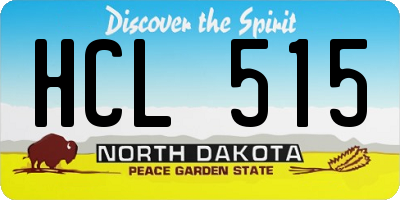 ND license plate HCL515