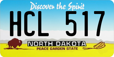 ND license plate HCL517