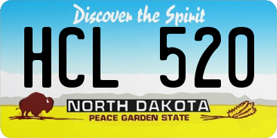 ND license plate HCL520