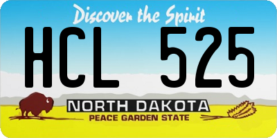 ND license plate HCL525