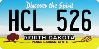 ND license plate HCL526