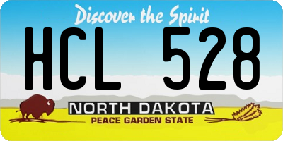 ND license plate HCL528