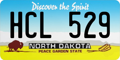 ND license plate HCL529