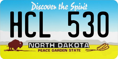 ND license plate HCL530