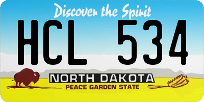 ND license plate HCL534