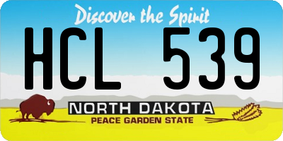 ND license plate HCL539