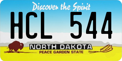 ND license plate HCL544