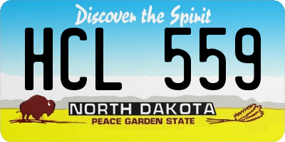 ND license plate HCL559