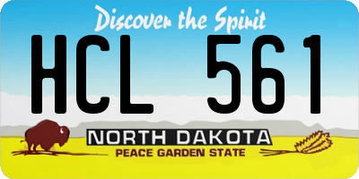 ND license plate HCL561