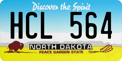 ND license plate HCL564