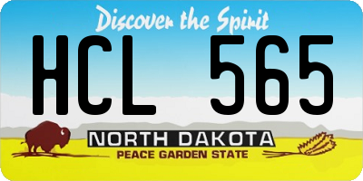 ND license plate HCL565