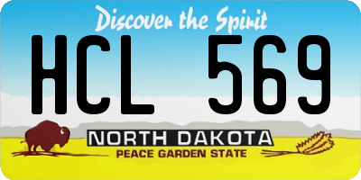 ND license plate HCL569