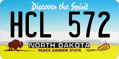 ND license plate HCL572