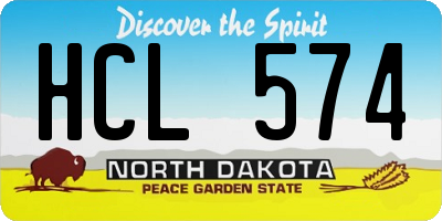 ND license plate HCL574