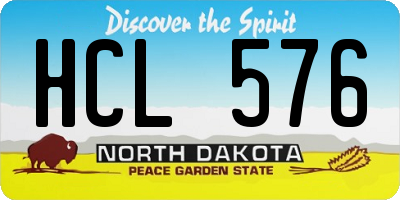 ND license plate HCL576