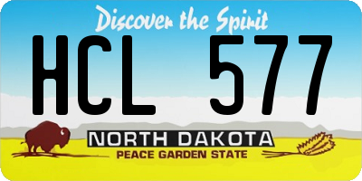 ND license plate HCL577