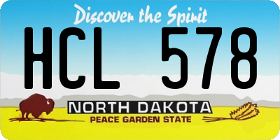 ND license plate HCL578