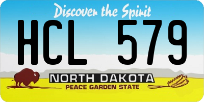 ND license plate HCL579