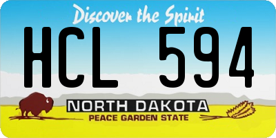 ND license plate HCL594