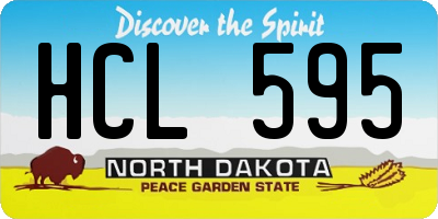 ND license plate HCL595