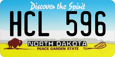 ND license plate HCL596