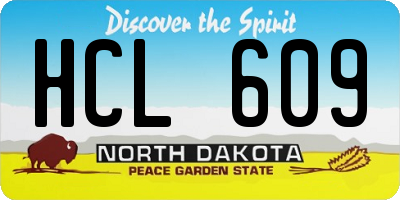 ND license plate HCL609