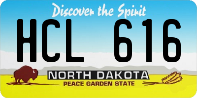 ND license plate HCL616