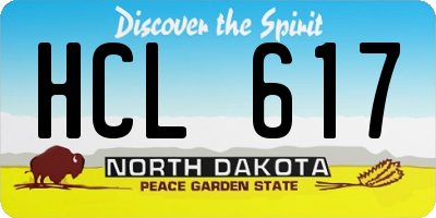 ND license plate HCL617