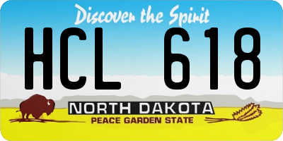 ND license plate HCL618