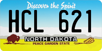 ND license plate HCL621