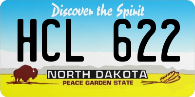 ND license plate HCL622