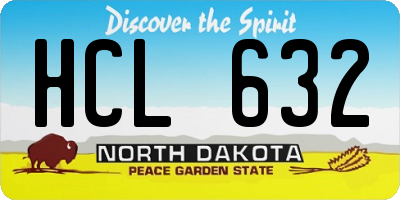 ND license plate HCL632