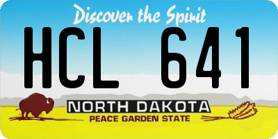 ND license plate HCL641