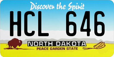 ND license plate HCL646