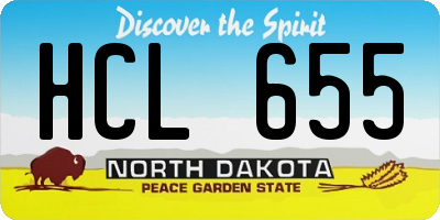 ND license plate HCL655