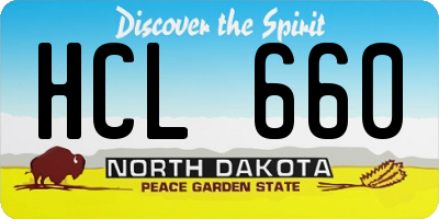 ND license plate HCL660