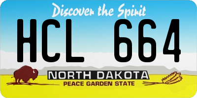 ND license plate HCL664