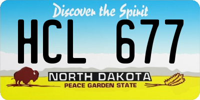 ND license plate HCL677