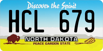 ND license plate HCL679