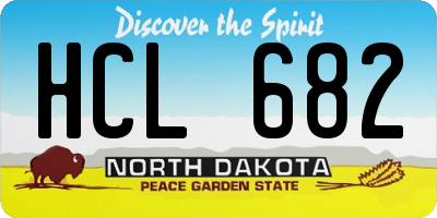 ND license plate HCL682