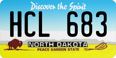 ND license plate HCL683