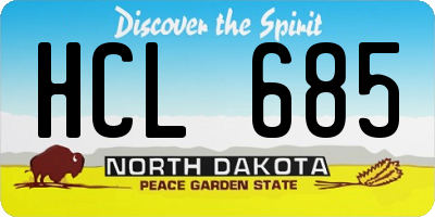 ND license plate HCL685