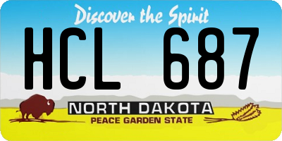 ND license plate HCL687