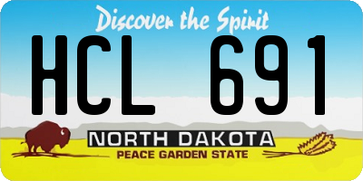 ND license plate HCL691