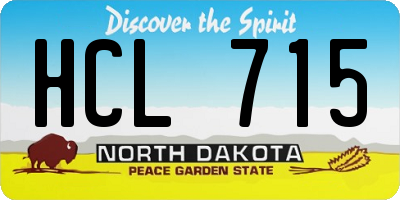 ND license plate HCL715